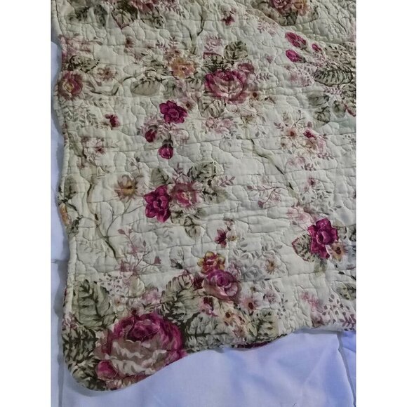 Vintage Shabby Chic Rose Floral Cottage Pillow Case - Picture 4 of 7